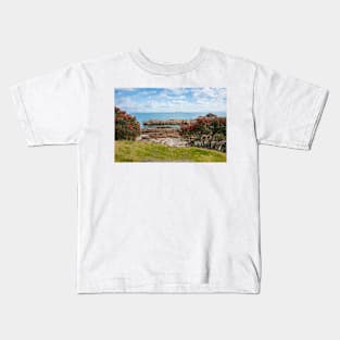 Scenic view from base of Mount Maunganui Kids T-Shirt